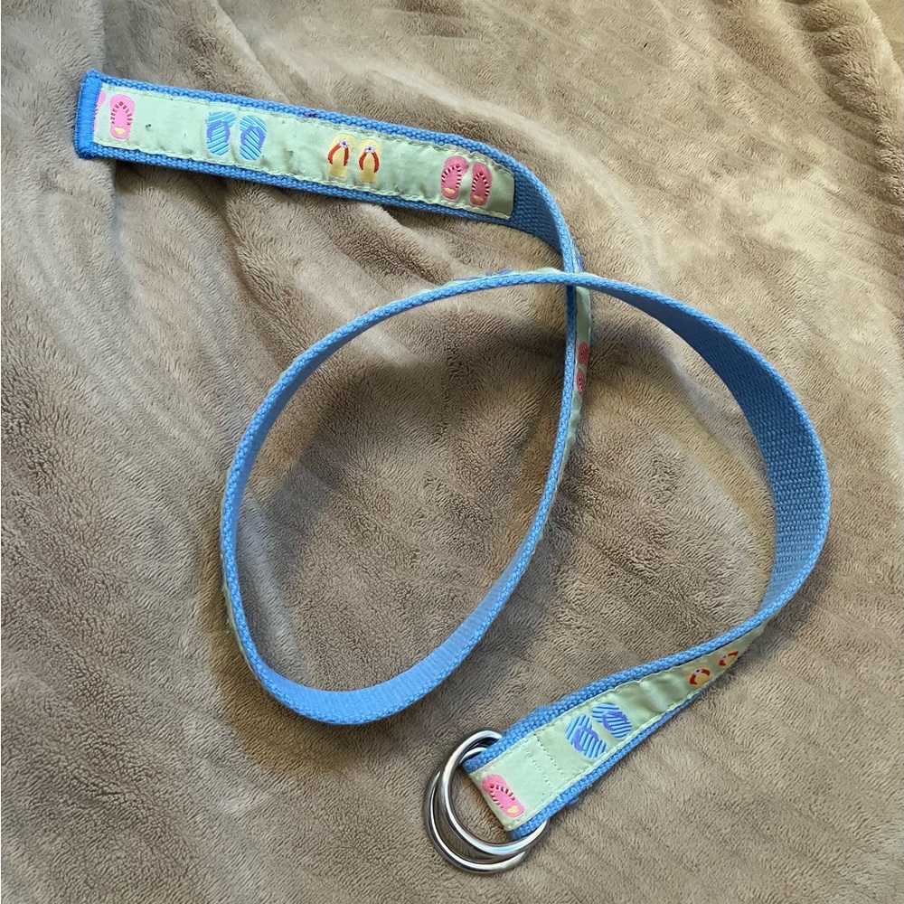 Blue Women's Belt with Flip-Flop Design